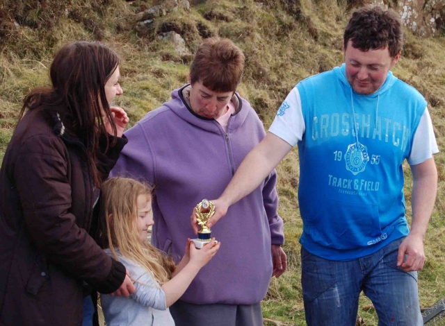 Barbara and Douglas share their third prize with Millie.